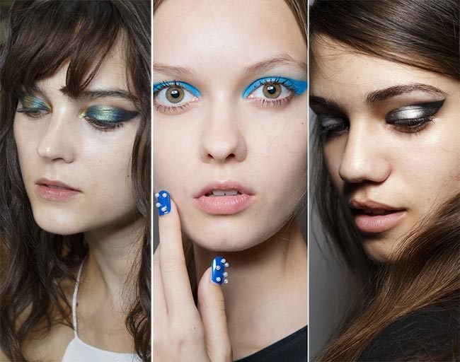 Trendy make-up pro jaro/léto 2015: Modré líčení očí