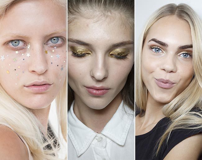 Třpytivý trendy make-up jaro/léto 2015