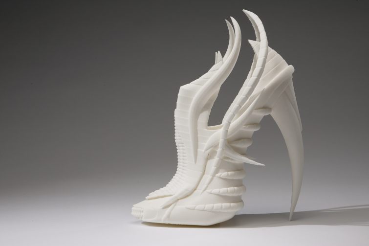 3D moderní dámské boty na podpatku